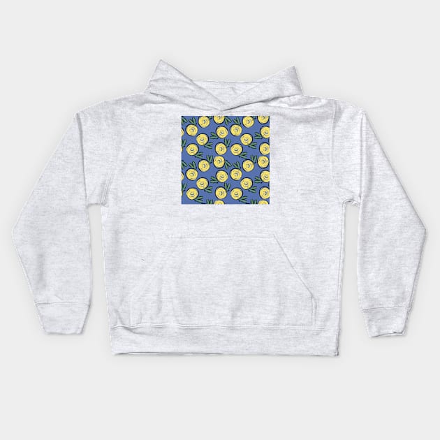 Modern Lemon Hand Draw Fashion Background Seamless Kids Hoodie by MichelMM